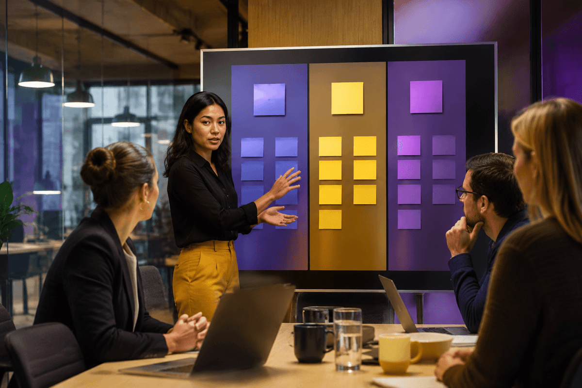 Ma trận tự chủ ba cấp với các hành động có rủi ro thấp, có thể đảo ngược được thiết lập tự động, các hành động có rủi ro trung bình được phê duyệt bởi con người, và các hành động có rủi ro cao hoặc nhạy cảm với chính sách được kiểm soát thủ công, kèm các hành động chiến dịch mẫu ở mỗi cấp