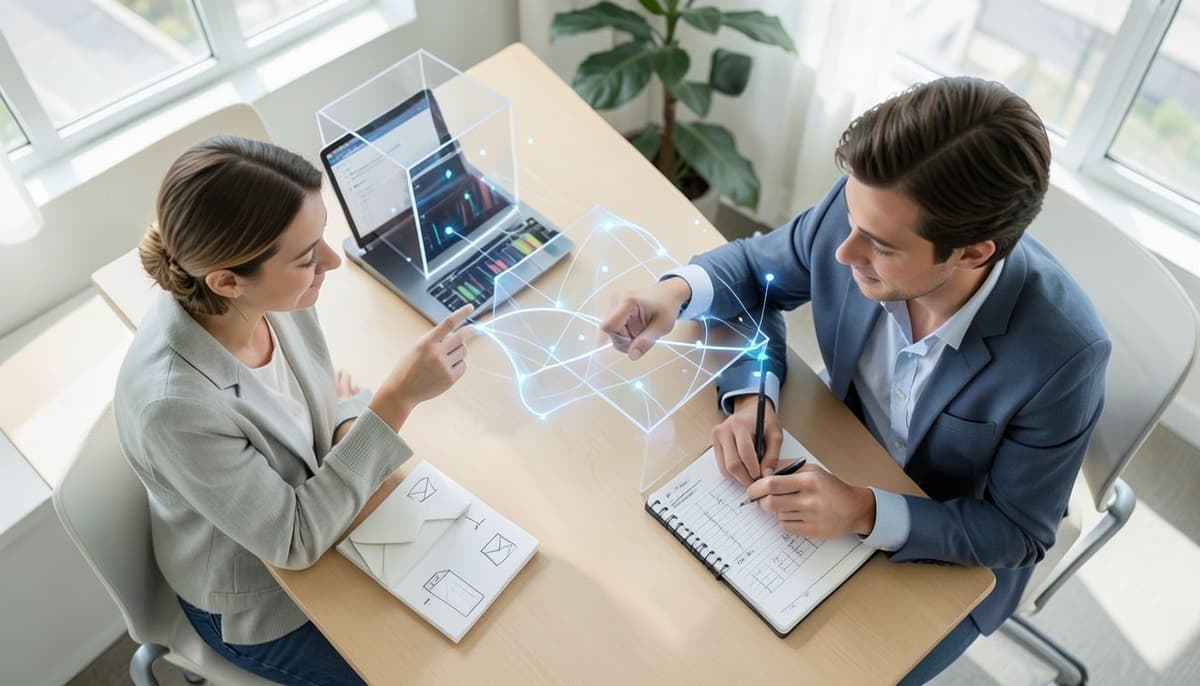 Một sơ đồ tích hợp trừu tượng liên kết cơ sở dữ liệu khách hàng, nền tảng phân tích, và công cụ email thông qua các kết nối API