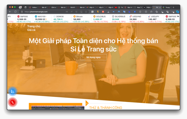 Phần mềm hiển thị giá vàng trên màn hình tivi phanmemvangta