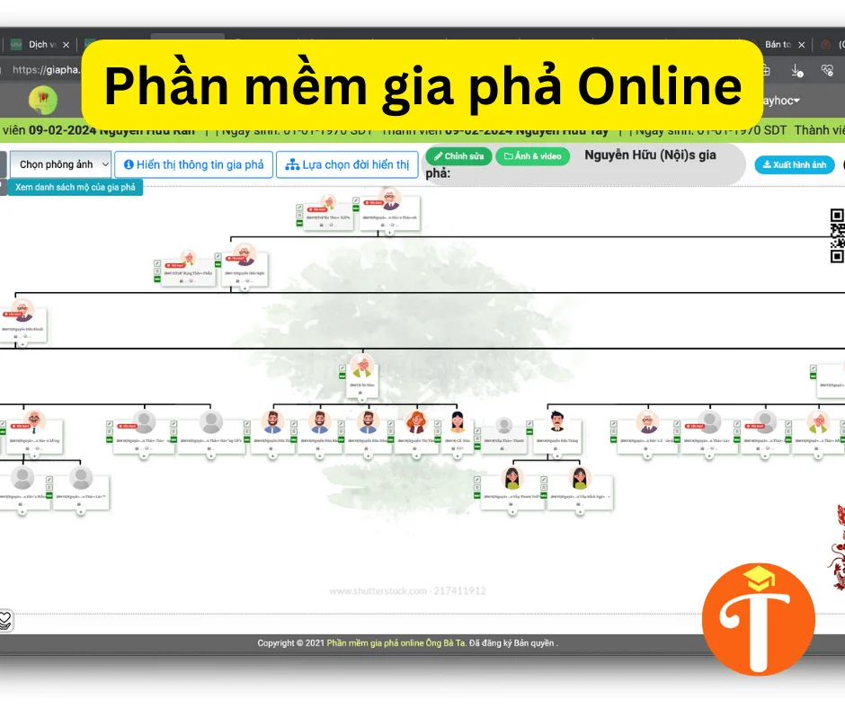 Phần mềm gia phả miễn phí  bằng tiếng việt tốt nhất ongbata