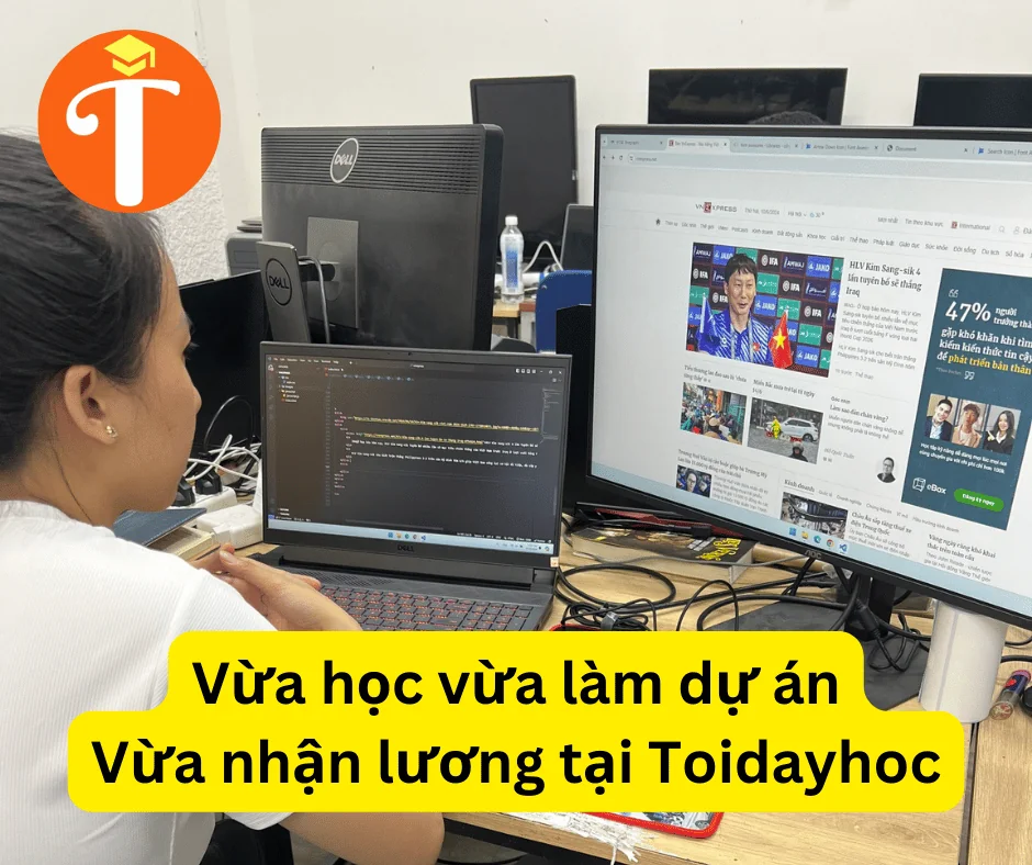 Các học viên nữ tại trung tâm đào tạo TOidayhoc vừa học vừa làm vừa nhận lương